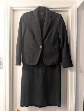 Ann Taylor Cotton-Blend Dress Suit
